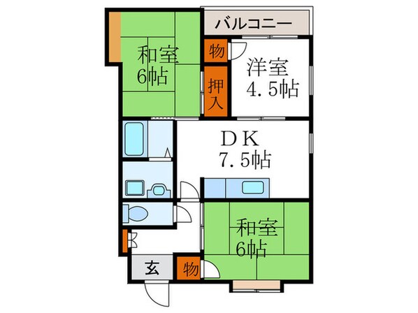 ガーデンテラス金ヶ原の物件間取画像